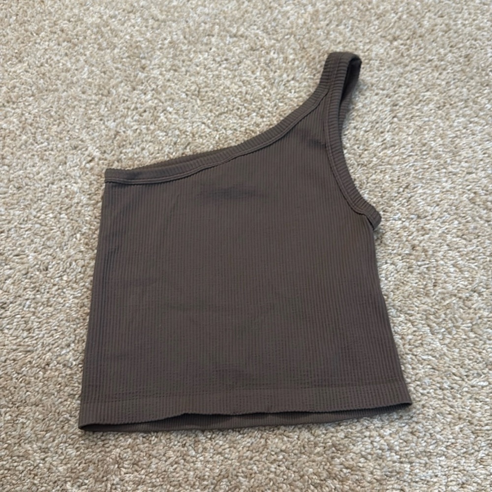Nikibiki Chocolate One-Shoulder Tank Top
